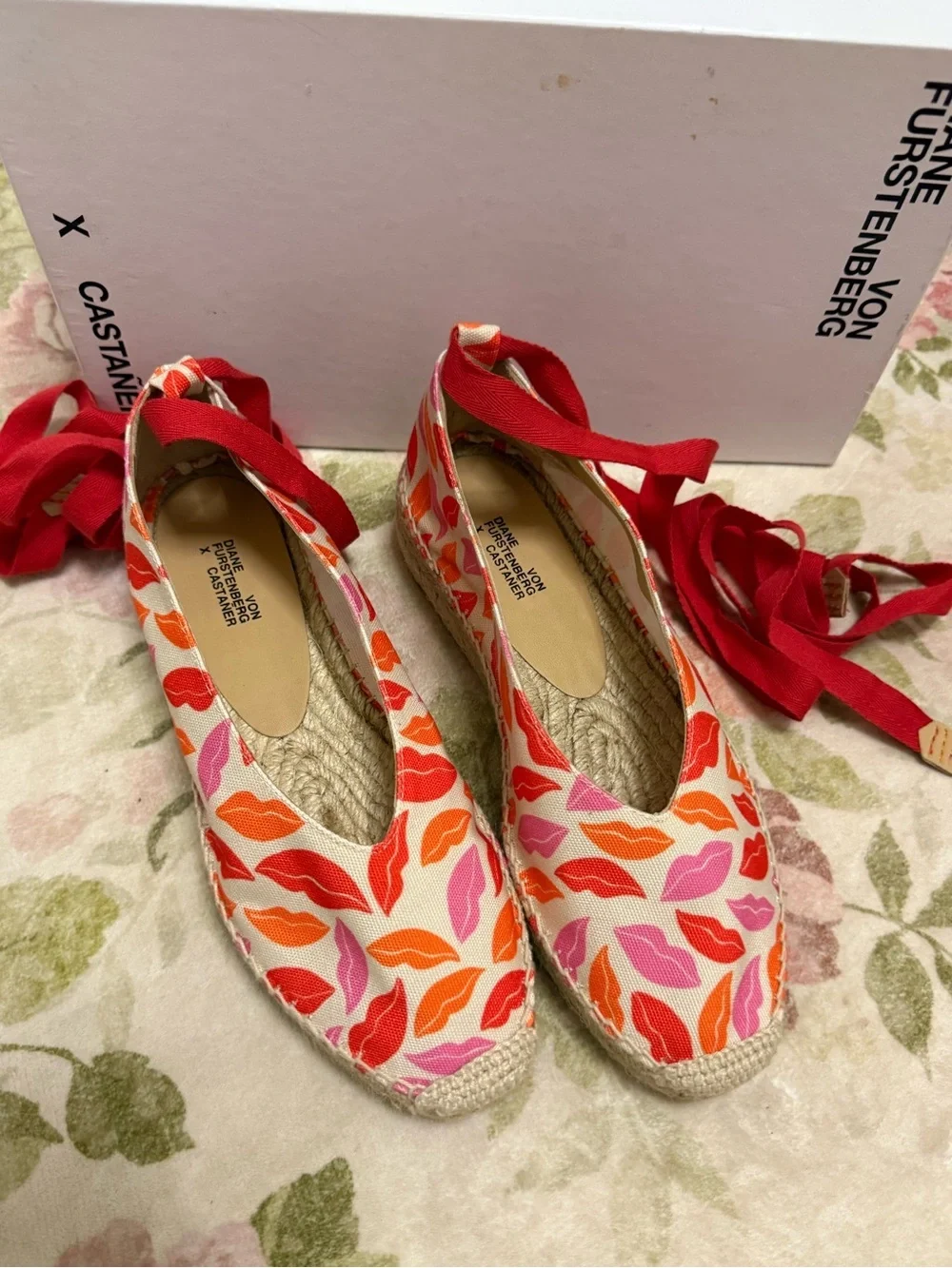 DIANE VON FURSTENBERG X CASTAÑER Lace Up Espadrilles
